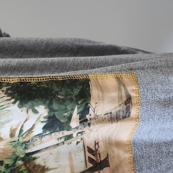 Cato Gray Short Sleeve Tee with Palm Tree and Beach graphics - Picture 11 of 12